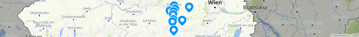 Map view for Pharmacies emergency services nearby Hainfeld (Lilienfeld, Niederösterreich)